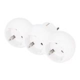 Pack De 4 Unidades - Adaptador Triple Frontal Schuko 2p+T 16a 250v~, Blanco
