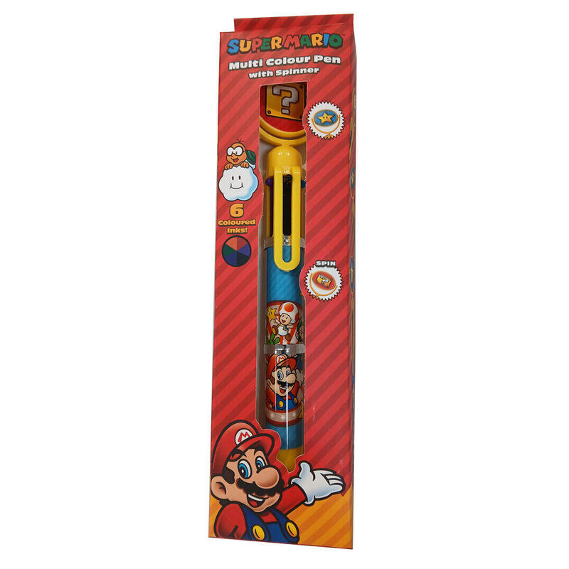 Pack De 4 Unidades - Boligrafo Multicolor Super Mario Bros Nintendo