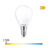 Pack De 4 Unidades - Bombilla Esferica Led E14 6,5w 806lm 2700k Luz Calida Ø4,5x8cm Philips