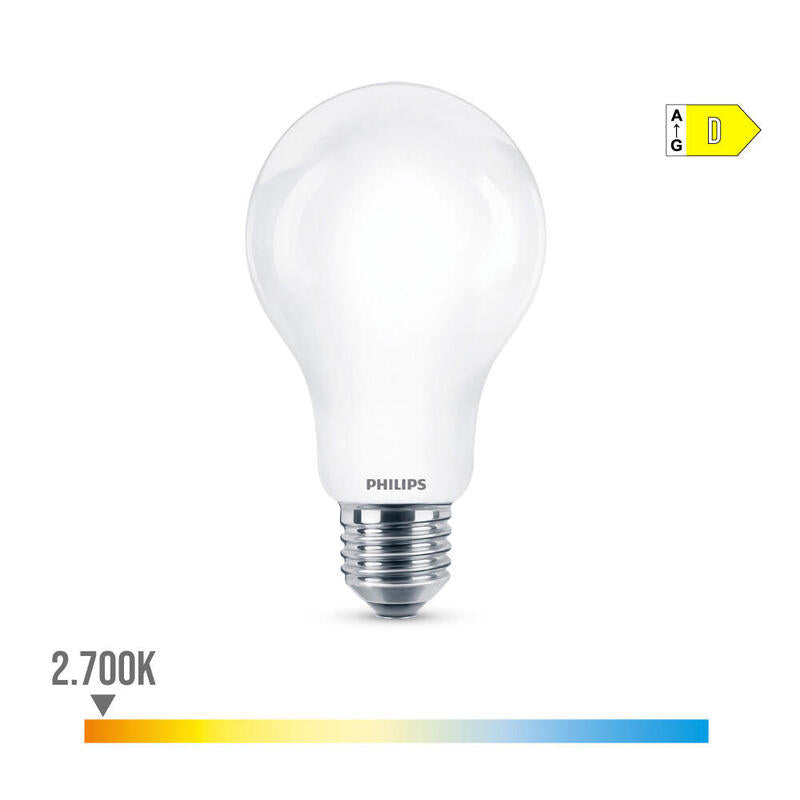 Pack De 4 Unidades - Bombilla Standard Led E27 13w 2000lm 2700k Luz Calida Ø7x12,1cm. Philips