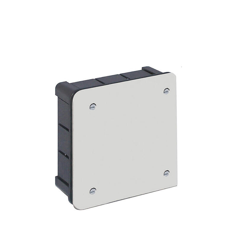 Pack De 4 Unidades - Caja De Empotrar Cuadrada 100x100x45mm Con Tornillos Solera 362