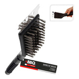 Pack De 4 Unidades - Cepillo Con Rasqueta Para Barbacoa, 21 Cm