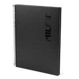 Pack De 4 Unidades - Cuaderno A4, Con Espiral, Tapa Dura, 80 Hojas Cuadriculadas, Serie Shadow
