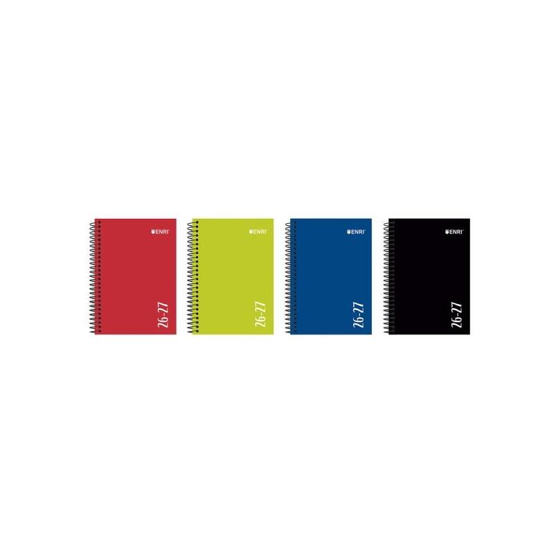 Pack De 4 Unidades Enri Agenda Escolar Con Espiral - Catalan - Tapa Extradura - Formato Cuartilla - Semana Vista -