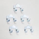 Pack De 4 Unidades - Gancho Doble De Metal, 7,4 X 6 X 4,8 Cm. Blister De 5 Uds