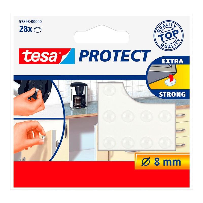 Pack De 4 Unidades - Gota Autoadhesiva Protectora Transparete Ø8 Mm, 28 Uds