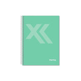 Pack De 4 Unidades Imprex Cuaderno Espiral Tapa Forrada Folio 80h 90gr 4x4 Verde