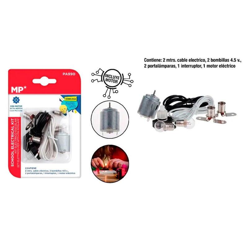 Pack De 4 Unidades - Kit Eléctrico Para Trabajos Escolares, Bombillas + Motor