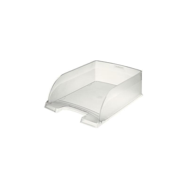 Pack De 4 Unidades Leitz Plus Jumbo Bandeja Portadocumentos De Gran Capacidad - Formato Vertical A4 - Hasta 8uds Apilables - Color Translucido