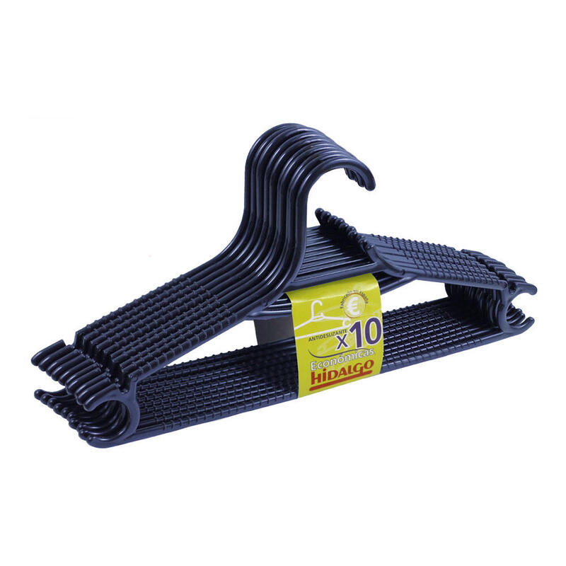 Pack De 4 Unidades - Lote 10 Perchas Económicas Negra Hidalgo