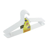 Pack De 4 Unidades - Lote De 6 Perchas Doble Grueso Color Blanco Hidalgo