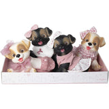 Pack De 4 Unidades - Muñeco Bebe Reborn Perrito Surtido