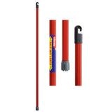 Pack De 4 Unidades - Palo Para Fregona Con Enganche Monoclick Rojo 140cm 112139 Vileda