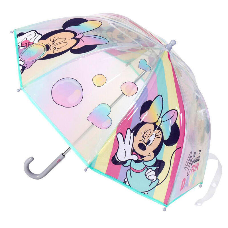 Pack De 4 Unidades - Paraguas Manual Burbuja Minnie Disney 45cm