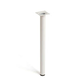 Pack De 4 Unidades - Pata Cilíndrica De Acero En Color Blanco Mod.401g. Medidas Ø3x40cm 2-401g.400.01 Rei