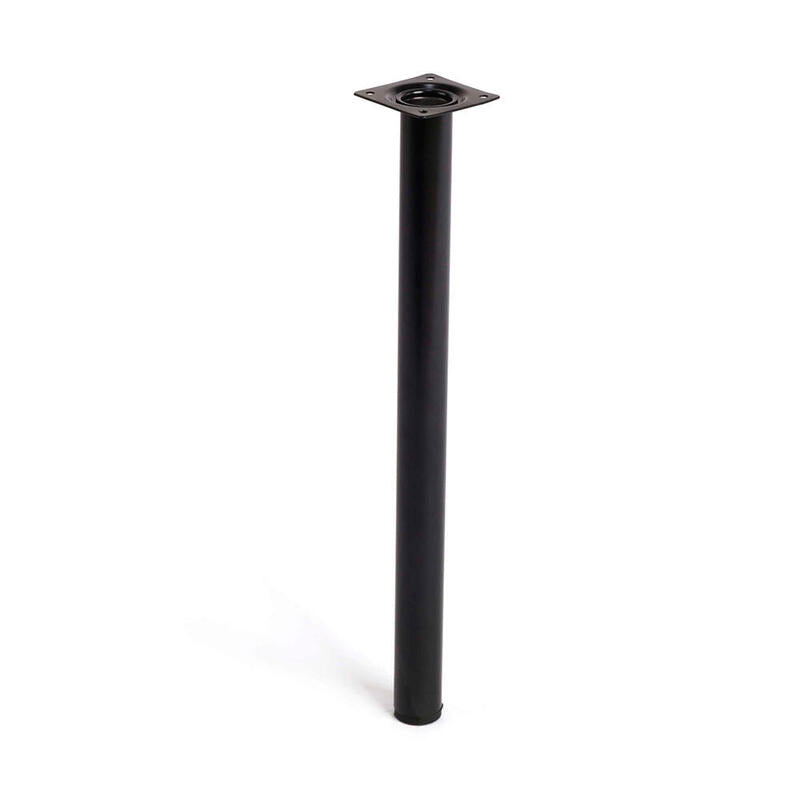 Pack De 4 Unidades - Pata Cilíndrica De Acero En Color Negro Mod. 401g. Dimensiones Ø3x40cm 2-401g.400.03 Rei