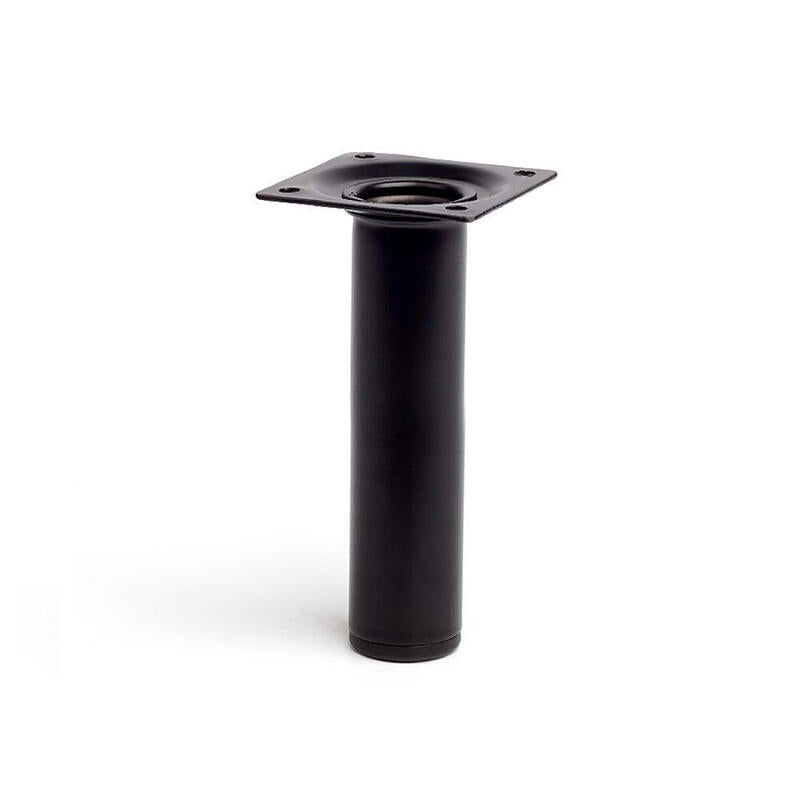 Pack De 4 Unidades - Pata Cilíndrica De Acero En Color Negro Mod. 401g. Dimensioones Ø3x15cm 2-401g.150.03 Rei