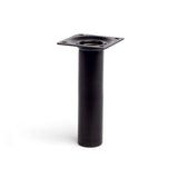 Pack De 4 Unidades - Pata Cilíndrica De Acero En Color Negro Mod. 401g. Dimensioones Ø3x15cm 2-401g.150.03 Rei