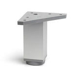 Pack De 4 Unidades - Pata Cuadrada, Modelo 404, De Aluminio Con Acabado Anodizado Mate, 40 X 40 X 100 Mm