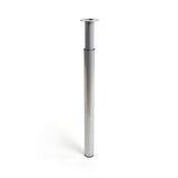 Pack De 4 Unidades - Pata Extensible Cilíndrica De Acero En Color Aluminio Mod.406e. Altura 71/110m Rei