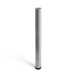 Pack De 4 Unidades - Pata Regulable Cilíndrica De Acero En Color Aluminio Mod.406g. Altura 71cm Rei