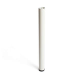 Pack De 4 Unidades - Pata Regulable Cilíndrica De Acero En Color Blanco Mod.406g. Altura 71cm Rei