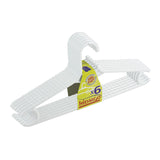 Pack De 4 Unidades - Perchas Doble Grueso Color Blanco, 6 Uds