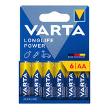 Pack De 4 Unidades - Pila Alkalina Longlife Power Aa - Lr06 (Blister Cartón 6 Uds) Ø14,5 X 50,5 Mm