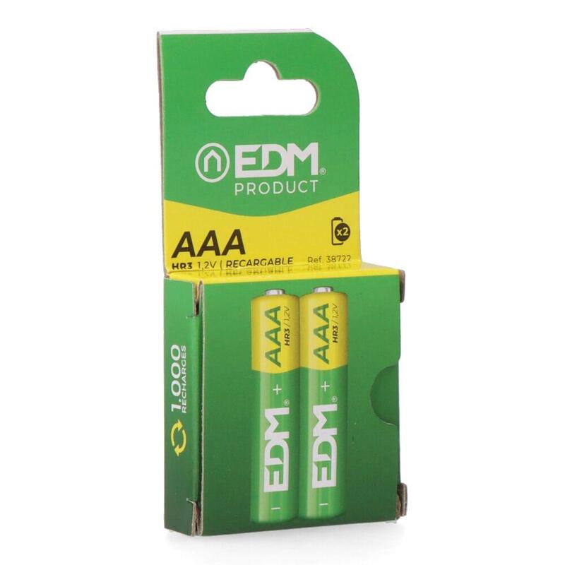 Pack De 4 Unidades - Pila Recargable Eco-Series Aaa - Hr03 950ma, Ø10,5 X 44,5 Mm, 2 Uds