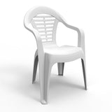 Pack De 4 Unidades - Silla Apilable Menorca, Color Blanco, 54 X 58 X 86 Cm