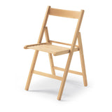 Pack De 4 Unidades - Silla Plegable De Madera Natural 79x42,5x47,5cm