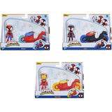 Pack De 4 Unidades - Vehiculo + Figura Spidey Marvel 10cm Surtido