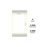 Pack De 4 Unidades White 100x150mm 1020 Et/Rotolo Z-1000d 3.9x5.9x3 Core 4rolls