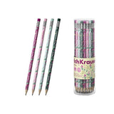 Pack De 42 Unidades Erichkrause Floral Soul Lapiz De Grafito Con Goma De Borrar - Mina Hb - Cuerpo Redondo - Plastico -