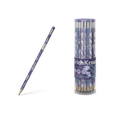 Pack De 42 Unidades Erichkrause Lavanda Lapiz De Grafito Triangular Hb - Goma De Borrar - 4 Diseã±Os Surtidos