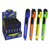 Pack De 48 Unidades Bismark Cutter Pequeño Cortador De Plastico Con Cuchilla De Acero - Sistema De Bloqueo -