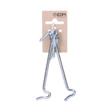 Pack De 5 Unidades - 2 Aldabillas Doble Hembrilla 125 Mm Zinc