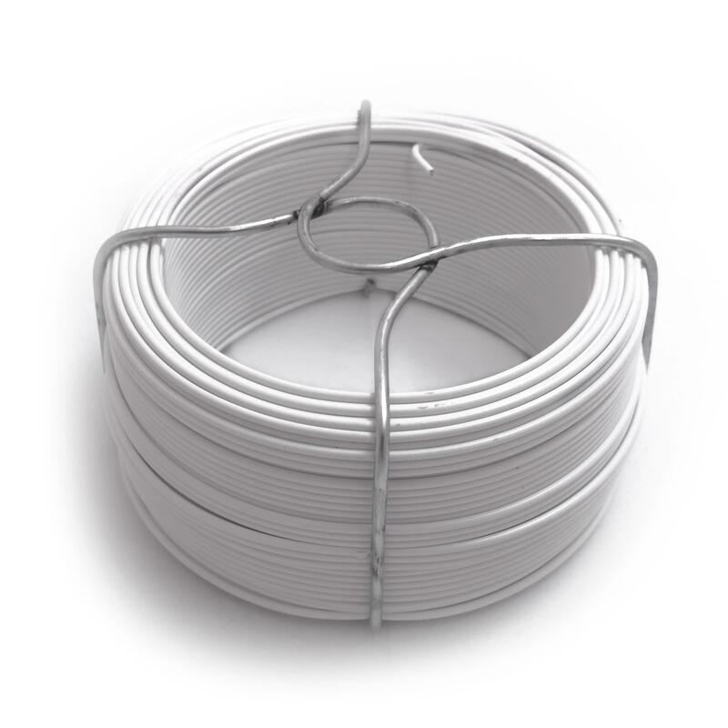 Pack De 5 Unidades - Alambre Forrado Blanco N° 6 - 1,40mm X 50m - 240g