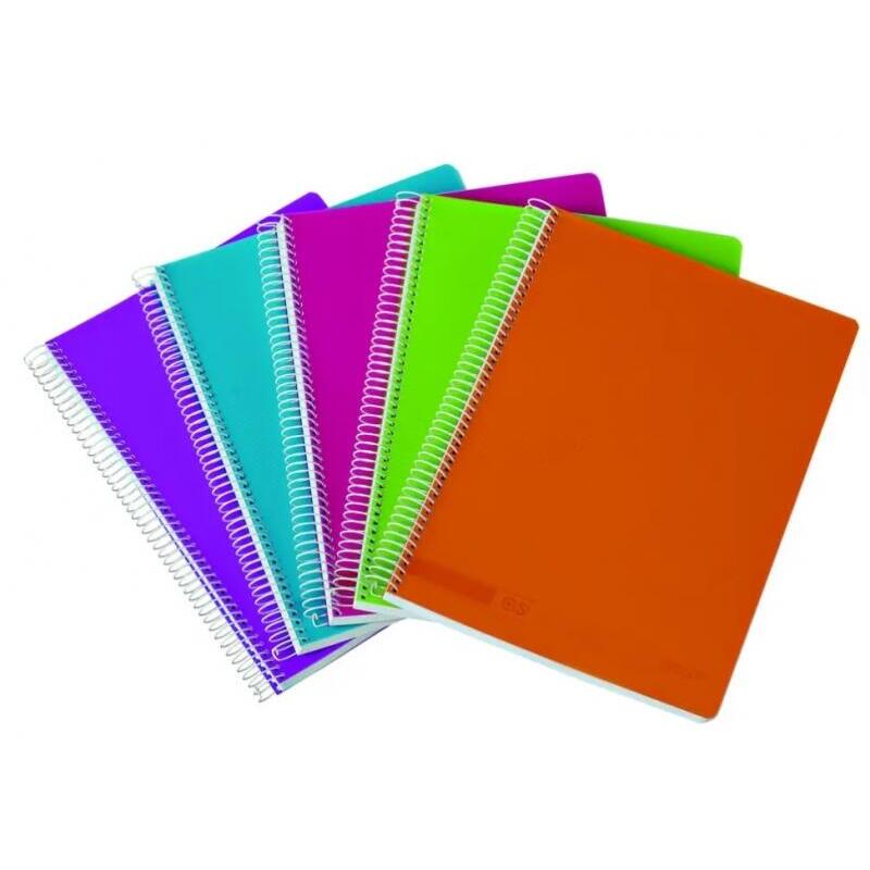 Pack De 5 Unidades Ancor Classic Stripes Cuaderno Espiral Tamaño Folio Raya Horizontal - 80 Hojas 90gr - Tapa De