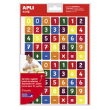 Pack De 5 Unidades Apli Bolsa De Gomets Tematicos Los Numeros - 210 Gomets En 3 Hojas - Adhesivo Removible - Aprendizaje De Numeros Y Calculo Mental - Adhesivo Base Agua - Libre De Disolventes - Color Variado