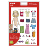 Pack De 5 Unidades Apli Bolsa De Gomets Tematicos Vestirse Niña - 37 Gomets - Adhesivo Removible - Desarrollados Con Educadores - Normas En-71 Y Fsc - Adhesivo Base Agua - Libre De Disolventes - Ecf - 100% Reciclables - Color Variado