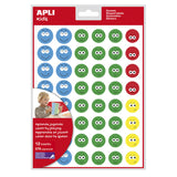 Pack De 5 Unidades Apli Gomets Cara Feliz Ii - 576 Gomets Por Bolsa - 4 Estilos De Cara Diferentes - Motivan Y Premian A Los Niños - Enseñan A Expresar Sentimientos - Adhesivo Base Agua - Libre De Disolventes