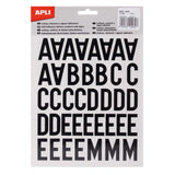 Pack De 5 Unidades Apli Letras Adhesivas De Palo Mayusculas - Altura 30mm - Color Negro - Pack De 4 Hojas Con 153 Letras