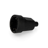 Pack De 5 Unidades - Base Aérea Goma 10/16a 250v T/Tl 4,8mm Ip44 Negra (Envasada)