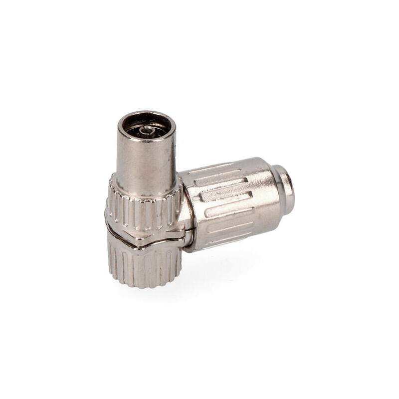 Pack De 5 Unidades - Base Hembra Tv Acodada Metálica 9,5mm (Retractilado)