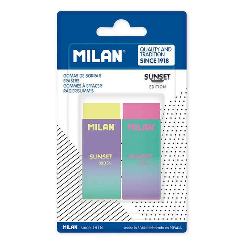Pack De 5 Unidades - Blister Con 2 Gomas Nata® 320 Edición Sunset Milan