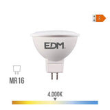 Pack De 5 Unidades - Bombilla Dicroica Led Mr16 8 W 780 Lm 4000 K Luz Día 120° Ø5 X 5 Cm
