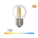 Pack De 5 Unidades - Bombilla Esferica Con Filamento De Led E27 4 W 500 Lm 3200 K Luz Calida Ø4,5 X 7,8 Cm