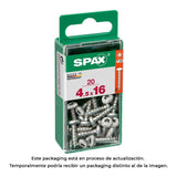 Pack De 5 Unidades - Caja 20 Unid. Tornillo Madera Spax Cab. Redonda Wirox 4,5x16mm Spax