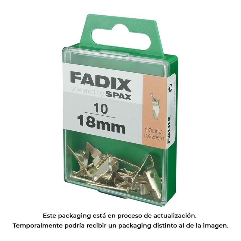 Pack De 5 Unidades - Caja M 10 Unid. Cuelgacuadros Hansafix 18mm Fadix